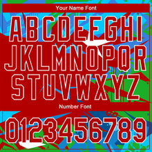 Load image into Gallery viewer, Custom Graffiti Pattern Red-White Hiphop Abstract Urban Street Art 3D Bomber Full-Snap Varsity Letterman Jacket