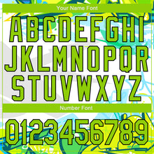 Load image into Gallery viewer, Custom Graffiti Pattern Neon Green-Black Trendy Abstract Urban Street Art 3D Bomber Full-Snap Varsity Letterman Jacket