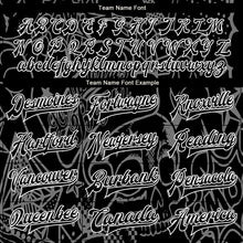 Load image into Gallery viewer, Custom Graffiti Pattern Black-White Skull Fashion 3D Bomber Full-Snap Varsity Letterman Jacket