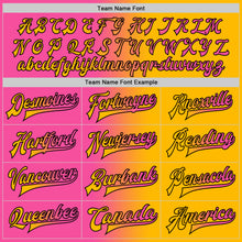 Загрузить изображение в средство просмотра галереи, Custom Gold Pink-Black Bomber Full-Snap Varsity Letterman Gradient Fashion Jacket