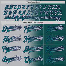 Загрузить изображение в средство просмотра галереи, Custom Teal Gray-Navy Bomber Full-Snap Varsity Letterman Gradient Fashion Jacket