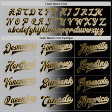 Загрузить изображение в средство просмотра галереи, Custom Black Gray-Old Gold Bomber Full-Snap Varsity Letterman Gradient Fashion Jacket