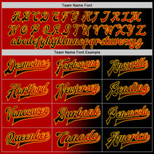 Загрузить изображение в средство просмотра галереи, Custom Black Red-Gold Bomber Full-Snap Varsity Letterman Gradient Fashion Jacket