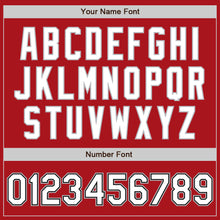 Загрузить изображение в средство просмотра галереи, Custom Red White Black-Gray Bomber Full-Snap Varsity Letterman Two Tone Jacket