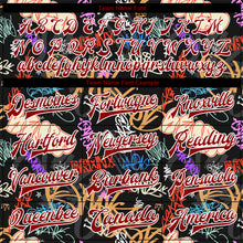 Load image into Gallery viewer, Custom Graffiti Pattern Red-White Hiphop Urban Street Art 3D Bomber Full-Snap Varsity Letterman Jacket