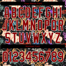 Load image into Gallery viewer, Custom Graffiti Pattern Red-White Hiphop Urban Street Art 3D Bomber Full-Snap Varsity Letterman Jacket
