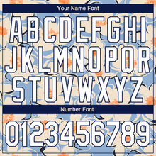 Load image into Gallery viewer, Custom Graffiti Pattern White-Royal Flower Pastoral Style 3D Bomber Full-Snap Varsity Letterman Jacket