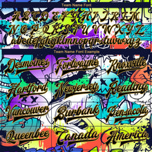 Загрузить изображение в средство просмотра галереи, Custom Graffiti Pattern Black-Old Gold Grunge Urban Street Art 3D Bomber Full-Snap Varsity Letterman Jacket