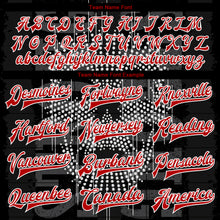 Load image into Gallery viewer, Custom Black Red-White Skull Fashion 3D Bomber Full-Snap Varsity Letterman Jacket