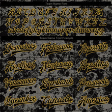 Load image into Gallery viewer, Custom Black Old Gold Skull Fashion 3D Bomber Full-Snap Varsity Letterman Jacket