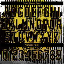 Load image into Gallery viewer, Custom Black Old Gold Skull With Butterfly 3D Bomber Full-Snap Varsity Letterman Jacket