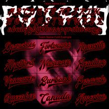 Load image into Gallery viewer, Custom Black Red Skull Fashion 3D Bomber Full-Snap Varsity Letterman Jacket