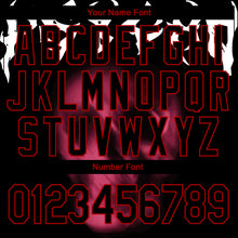 Load image into Gallery viewer, Custom Black Red Skull Fashion 3D Bomber Full-Snap Varsity Letterman Jacket