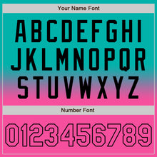 Charger l'image dans la galerie, Custom Aqua Pink-Black Bomber Full-Snap Varsity Letterman Fade Fashion Jacket