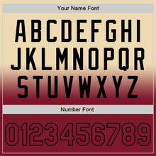 Charger l'image dans la galerie, Custom City Cream Crimson-Black Bomber Full-Snap Varsity Letterman Fade Fashion Jacket