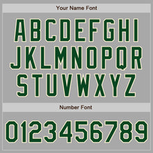 Load image into Gallery viewer, Custom Gray Green-Cream Bomber Full-Snap Varsity Letterman Two Tone Jacket