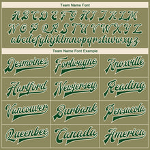 Загрузить изображение в средство просмотра галереи, Custom Olive Green-Cream Camo Sleeves 3D Pattern Design Bomber Full-Snap Varsity Letterman Salute To Service Jacket