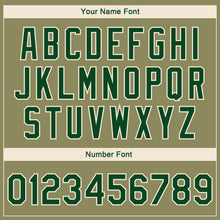 Загрузить изображение в средство просмотра галереи, Custom Olive Green-Cream Camo Sleeves 3D Pattern Design Bomber Full-Snap Varsity Letterman Salute To Service Jacket