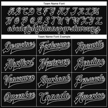 Laden Sie das Bild in den Galerie-Viewer, Custom Black White Flying Bird Sleeves 3D Pattern Design Bomber Full-Snap Varsity Letterman Jacket