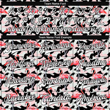 Load image into Gallery viewer, Custom Camo White-Black Flamingo 3D Pattern Design Bomber Full-Snap Varsity Letterman Salute To Service Jacket