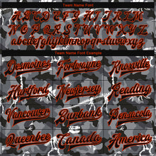 Загрузить изображение в средство просмотра галереи, Custom Camo Black-Orange Dinosaur 3D Pattern Design Bomber Full-Snap Varsity Letterman Salute To Service Jacket