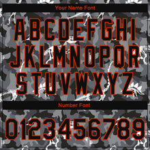 Загрузить изображение в средство просмотра галереи, Custom Camo Black-Orange Dinosaur 3D Pattern Design Bomber Full-Snap Varsity Letterman Salute To Service Jacket