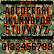 Загрузить изображение в средство просмотра галереи, Custom Camo Black-Orange Tiger 3D Pattern Design Bomber Full-Snap Varsity Letterman Salute To Service Jacket
