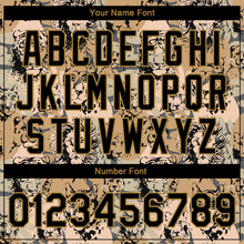 Load image into Gallery viewer, Custom Camo Black-Old Gold Lion And Tiger 3D Pattern Design Bomber Full-Snap Varsity Letterman Salute To Service Jacket
