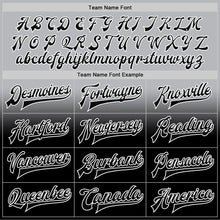 Charger l'image dans la galerie, Custom Gray Black-White Bomber Full-Snap Varsity Letterman Fade Fashion Jacket