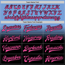 Charger l'image dans la galerie, Custom Light Blue Pink-Black Bomber Full-Snap Varsity Letterman Fade Fashion Jacket