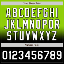 Charger l'image dans la galerie, Custom Neon Green White-Black Bomber Full-Snap Varsity Letterman Fade Fashion Jacket