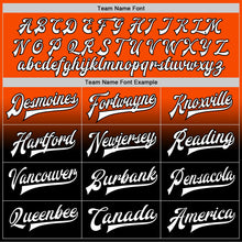 Charger l'image dans la galerie, Custom Orange White-Black Bomber Full-Snap Varsity Letterman Fade Fashion Jacket