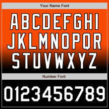 Charger l'image dans la galerie, Custom Orange White-Black Bomber Full-Snap Varsity Letterman Fade Fashion Jacket