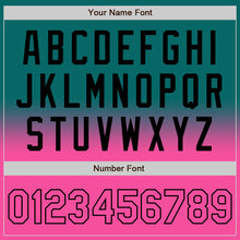 Charger l'image dans la galerie, Custom Teal Pink-Black Bomber Full-Snap Varsity Letterman Fade Fashion Jacket