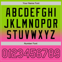 Charger l'image dans la galerie, Custom Neon Green Pink-Black Bomber Full-Snap Varsity Letterman Fade Fashion Jacket