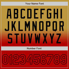 Charger l'image dans la galerie, Custom Old Gold Red-Black Bomber Full-Snap Varsity Letterman Fade Fashion Jacket