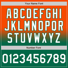 Charger l'image dans la galerie, Custom Orange White-Kelly Green Bomber Full-Snap Varsity Letterman Fade Fashion Jacket