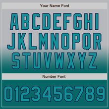 Charger l'image dans la galerie, Custom Gray Teal-Navy Bomber Full-Snap Varsity Letterman Fade Fashion Jacket