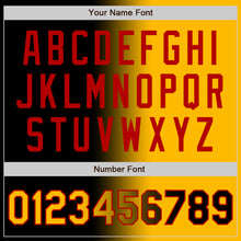 Загрузить изображение в средство просмотра галереи, Custom Black Gold-Red Bomber Full-Snap Varsity Letterman Gradient Fashion Jacket