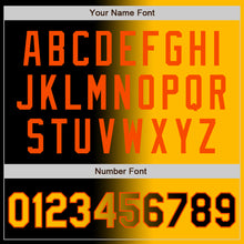 Загрузить изображение в средство просмотра галереи, Custom Black Gold-Orange Bomber Full-Snap Varsity Letterman Gradient Fashion Jacket