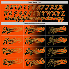 Загрузить изображение в средство просмотра галереи, Custom Black Orange-Old Gold Bomber Full-Snap Varsity Letterman Gradient Fashion Jacket