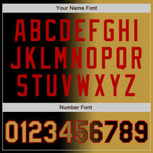 Загрузить изображение в средство просмотра галереи, Custom Black Old Gold-Red Bomber Full-Snap Varsity Letterman Gradient Fashion Jacket