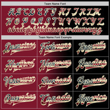 Загрузить изображение в средство просмотра галереи, Custom Black Vintage USA Flag Crimson-Cream Bomber Full-Snap Varsity Letterman Gradient Fashion Jacket