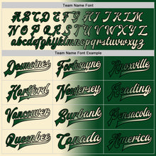 Загрузить изображение в средство просмотра галереи, Custom Green Cream-Black Bomber Full-Snap Varsity Letterman Gradient Fashion Jacket