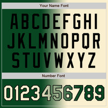 Загрузить изображение в средство просмотра галереи, Custom Green Cream-Black Bomber Full-Snap Varsity Letterman Gradient Fashion Jacket