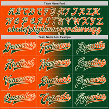Load image into Gallery viewer, Custom Green Orange-Cream Bomber Full-Snap Varsity Letterman Gradient Fashion Jacket
