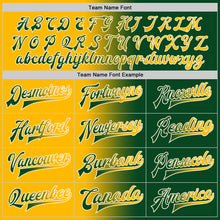 Загрузить изображение в средство просмотра галереи, Custom Green Gold-Cream Bomber Full-Snap Varsity Letterman Gradient Fashion Jacket