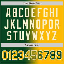 Загрузить изображение в средство просмотра галереи, Custom Green Gold-Cream Bomber Full-Snap Varsity Letterman Gradient Fashion Jacket