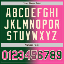 Загрузить изображение в средство просмотра галереи, Custom Green Pink-Cream Bomber Full-Snap Varsity Letterman Gradient Fashion Jacket