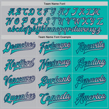 Charger l'image dans la galerie, Custom Aqua Gray-Navy Bomber Full-Snap Varsity Letterman Gradient Fashion Jacket